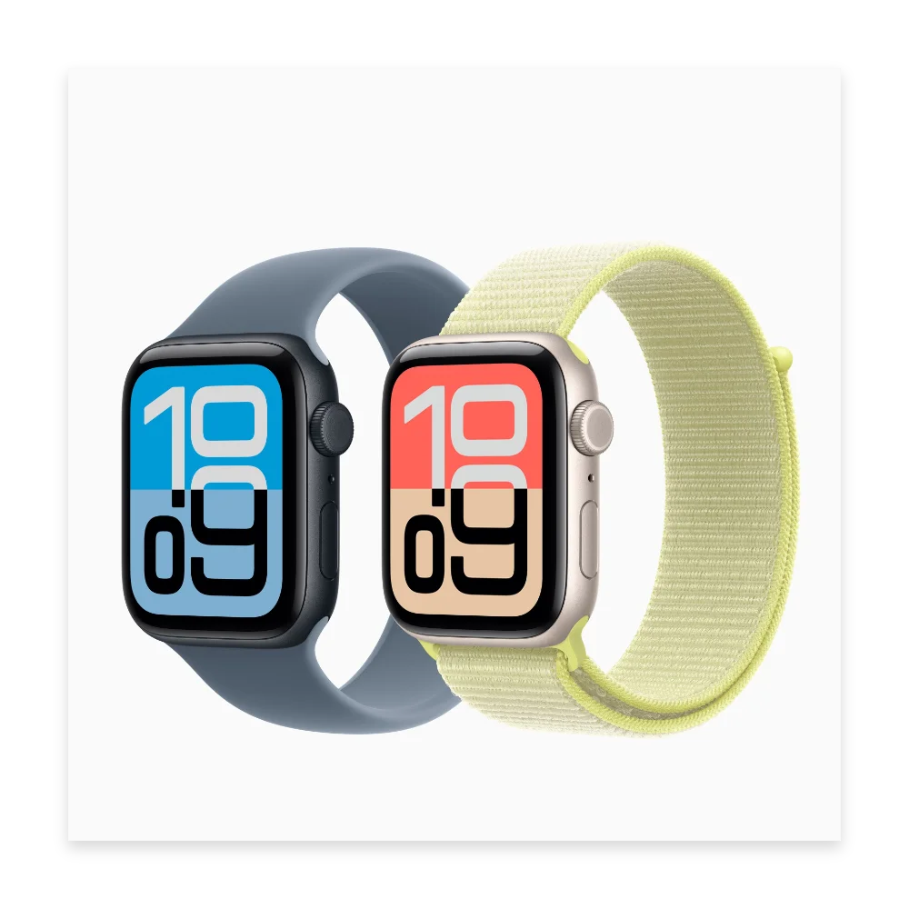 APPLE Watch SE - 40 mm Silver Aluminium Case with Blue Cloud Sport Loop